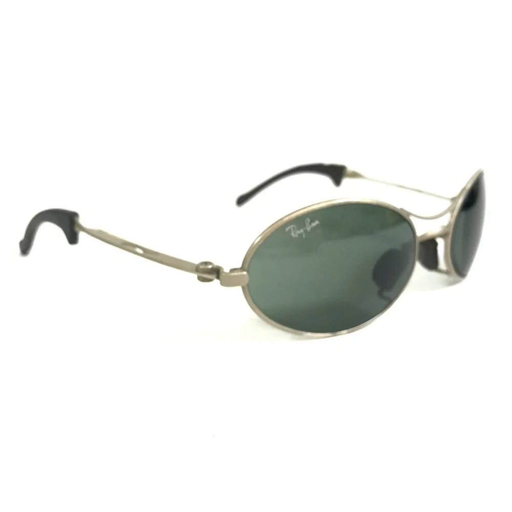 Vintage B&L Ray-Ban Sunglasses Orbs W2178 Polished Pewter Oval Bausch & Lomb